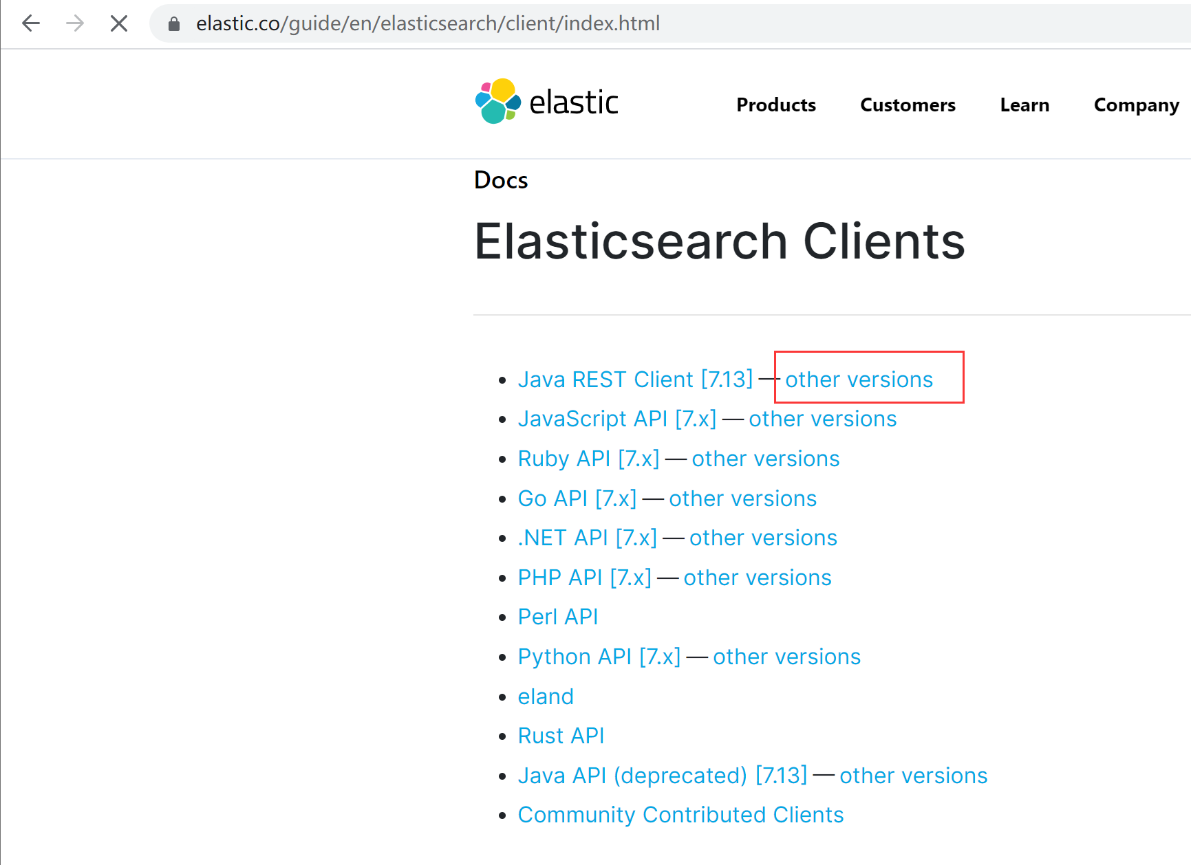  ElasticSearch Java High Level REST Client API 